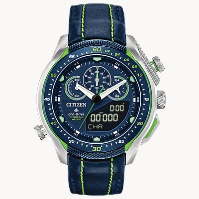 Citizen Promaster STT Eco Drive Blue Stainless Steel Watch CITIZEN